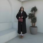 1Tarz Kaşe Kadın Kaban - 2XL - Siyah