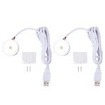 1W LED Spot ışığı, 4.2ft Kablo Ile Yuvarlak Diski dolabı ışığı, takı Için Alüminyum Alaşım Vitrin lambası, Dolap, çift taraflı çıkartma vidaları Kiti, Usb Fişini Kullanın (Netal