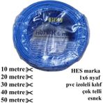 1x6 H07V-K, Nyaf Mavi Renk Pvc Kablo - 40 metre