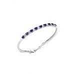 2.10 Ct Pırlantalı Markiz Safir Bilezik