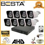 2 1080P 8 Dış Mekan Kameralı Ahd Güvenlik Seti
