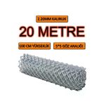 2.2Mm Kalınlık - 5X5 Göz - (1Mx20m) Tel Örgü Bahçe Teli Çit Teli Galvanizli Tel Örgü