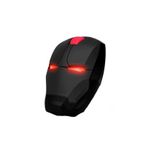 2.4 Ghz Iron Man Tasarımlı Kablosuz Sessiz Kırmızı Işıklı Mouse siyah