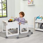 2-4 Yaş Kumru Montessori Çocuk Oyun, Çalışma, Aktivite Masası Ve Sandalyesi / Beyaz