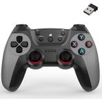 2.4g Kablosuz Gamepad Pc Uyumlu Pilli Joystick Wireless Oyun Kolu Kişiselleştirilmiş Düğme, Hassas Trigger Kaymaz Tasarım G2.4g (Gri)