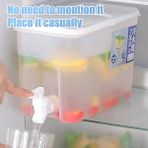 2.4l-Turuncu Musluklu Sürahi Soğuk Su Deposu Şişe Musluk Dispenseri Su Isıtıcısı Limonata Musluk Dispenseri ile Içecek Için Mutfak Buzdolabı Için (Yurt Dışından) - Renkli - Water Pots