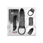 2.5 cm dolgulu silikon uzatmalı zenci penis kılıfı
