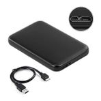 2.5 HDD Kutusu USB 3.0 Metal Harddisk Kutusu Micro USB 3.0 Giriş - Vidasız Montaj - Siyah