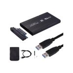 2.5 Inç Usb 3.0 Sata Harddisk Hdd Kutusu 5 Gbps + Kılıf - Siyah