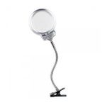 2.5x130 Mm 5x24 Mm Led Aydınlatmalı Büyüteç,masa Üstü Metal Hortum Mandallı-mg15124-c