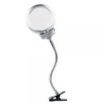 2.5X130 mm 5X24 mm LED Aydınlatmalı Büyüteç,masa Üstü Metal Hortum MANDALLIMG15124C - Lisinya