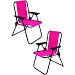 2-6 Yaş Lüx Çocuk Piknik Sandalyesi-Mini Kamp Sandalyesi-Pembe- 2 Adet - 6456 Ecorce Tube Marron - Polyester