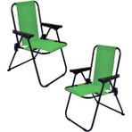 2-6 Yaş Lüx Çocuk Piknik Sandalyesi-Mini Kamp Sandalyesi-Yeşil-2 Adet - 6456 Ecorce Tube Marron - Polyester
