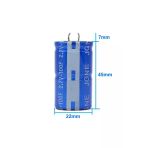 2.7v 100f Süper Kapasitör 22x45mm