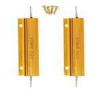 2 Adet 100W 0.3 Ohm Yüksek Güç Alüminyum Muhafazalı WireWound Direnç Vidalar ile