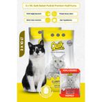 2 Adet 10LT Bebek Pudralı Bentonit Topaklaşan Kokusuz Kedi Kumu 10LT x 2 Adet
