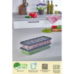2 Adet 1100 ml Buzdolabı Dondurucu Organizer ve Saklama Kabı - 1,1 lt