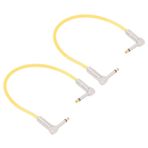 2 Adet 12 inç Gitar Yama Kablosu Kolay Bağlantı Çok Fonksiyonlu Tak Ve Çalıştır 1/4 inç Jack Mikrofon Ekolayzır Enstrüman Kablosu (YELLOW)
