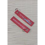 2 Adet 121. Filo T-38M Remove Before Flight Yazili Kirmizi Beyaz Nakis islemeli Bez Anahtarlik