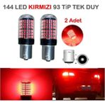 2 Adet 144 LED Kırmızı Renk 93 Tip Tek Duy Stop Ampulü