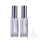 2 Adet 20ml Cam Parfüm Sprey Şişeleri Küçük Cam Parfüm Şişeleri Taşınabilir Boş Parfüm Atomizörleri Doldurulabilir Mini Parfüm Şişeleri Huni Gri
