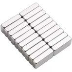 2 Adet 20X10x5 Mm Neodyum Magnet N35 Güçlü Mıknatıs Köşeli Ve Dayanıklı Nikel Kaplama