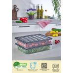 2 Adet 2500 ml Buzdolabı Dondurucu Organizer ve Saklama Kabı - 2,5 lt