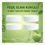 2 Adet 2X500gr - Yeşil Elma - Nem Alıcı Rutubet Giderici Yedek Tablet