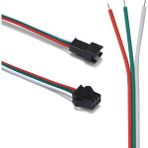 2 Adet 3 Pin Jst Sm 10Cm Kablo Erkek Dişi Çifti Bağlantı Soketi Led Konnektör Şerit Led Rgb