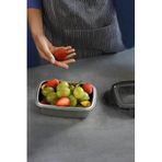2 Adet 304 Çelik 550 ml Yemek Meyve Et Buzdolabı Beslenme Saklama Kabı mt224