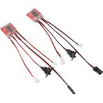 2 Adet 30A Mikro Fırçalı Esc Vinç Kontrol Çift Yönlü Esc Hız Kontrol Aksesuarları Için Fren ile Eksenel SCX24 1/24 (Yurt Dışından)
