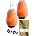 2 Adet 4-6 Kg Doğal Pembe Himalaya Tuzu Lambası + 1.50 Metre Kablo + Ampül