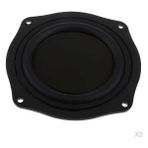 2 Adet 4 Inç Hoparlör Titreşimli Membran Pasif Woofer Diyafram Plakası - Siyah