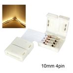 2 Adet 4 Pin Rgb L Köşe Dönüş Şerit Led Ekleme Aparatı 3 Çip 5050 Rgb Şerit Ledler Için