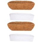 2 adet 48 inç Coco Fiber Astar Dokumasız Kumaş Astar ile Önceden Şekillendirilmiş ve Değiştirilebilir Bahçe Saksı Yetiştiricileri için Hindistan Cevizi Elyaf Sepeti Değiştirmeleri