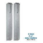 2 Adet 4m² Halı Hurcu - Halı Kılıfı - Bağcıklı Halı Hurcu- Halı Poşeti - Halı Ambalajı Gri