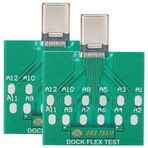2 adet 5-Pin Test Onarım Araçları USB Yuvası Test Panosu Pil Güç Şarj Portu Android Type-C Telefon için Kolay (#1)