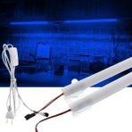 2 Adet 50 cm 220V Opak Çubuk Bar LED Mavi Işık ve Butonlu Fiş SB-6553 - Opak Mavi