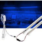 2 Adet 50 cm 220V Şeffaf Çubuk Bar LED Mavi Işık ve Butonlu Fiş SB-6553