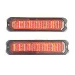 2 Adet 6 Ledli Turuncu-Turuncu Çakar Lamba 12-24 Volt