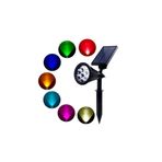 2 Adet 7 Watt Solar Güneş Enerjili Kazıklı Çim Armatür Amber RGB Ct-7310