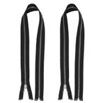 2 adet 70 cm #5 metal fermuar, düz fermuar, fermuar ayrılabilir, kolay açılır ve kapanır, yüksek sıcaklığa dayanıklı, çamaşır makinesinde yıkanabilir, kendin yap dikiş projeleri için (siyah)