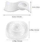 2 Adet 8X13.5 cm 9.5x3 cm Yumurta Seramik Stand Tutucular Porselen Standlar Raflar Ekran Tutucu Kaçak Avcılar Konteyner Bardak Yumurta Haşlanmış Servis Tepsisi Tabağı Bardak (Yurt Dışından) - Egg & Pancake Rings - Renkli