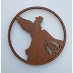 2 Adet 9x9 cm Melek Ahşap Sevgililer Günü Magnet