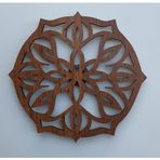 2 Adet 9x9 cm Yaşam Çiçeği Ahşap Magnet