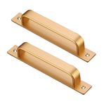 2 adet ahır kapısı kolu sürgülü kapı kolu alüminyum alaşım çeker çekmece kapı kolu mobilya düğmeleri dolap kapı kolları iç dekorasyon pencere korkuluğu ahşap kapı balkon kapı kolu (delik mesafesi 192 mm, altın)