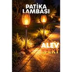 2 Adet Alev Efektli Bahçe Lambası Solar Güneş Enerjili Otomatik Fotoselli Bahçe Patika Lambası H12