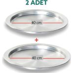 2 Adet Alüminyum 40 cm Künefe ve Kadayıf Tepsisi & Tabağı