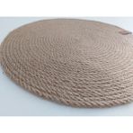 2 Adet Amerikan Servis Hasır Supla Takımı Tabak Altlığı Dekorasyon Hediye MUTFAK-33X33CM - 33 x 33 cm - Krem