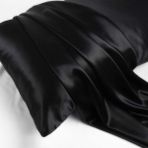 2 Adet Antibakteriyel Terletmeyen Ipek Saten Yastık Kılıfı 50X70 - Siyah - 50 x 70